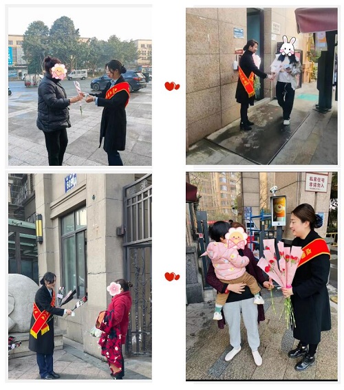三八节活动|暖心“三八”妇女节，新金悦物业赠花致敬女性